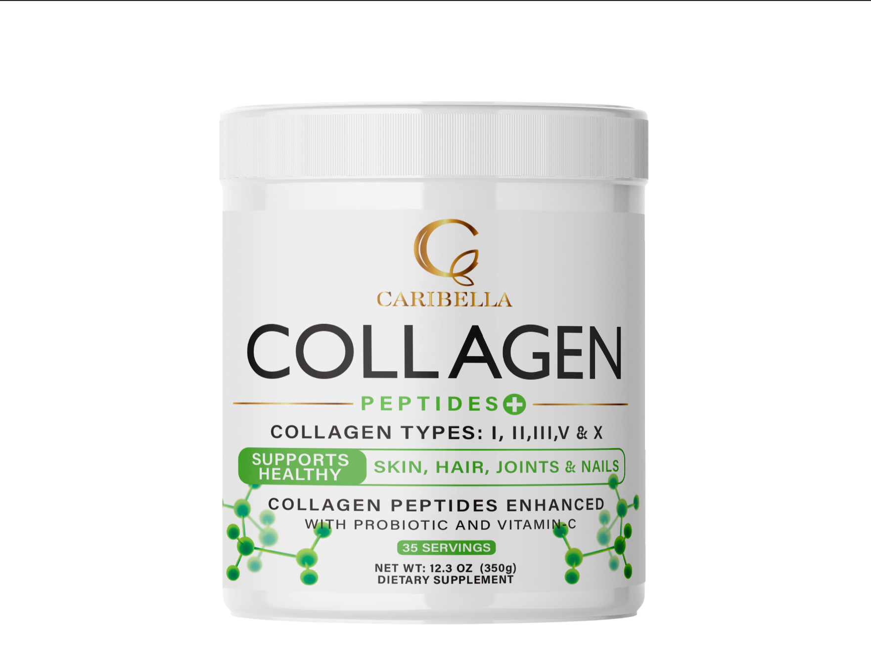 Collagen Peptides Enhanced with Probiotic and Vitamin - C